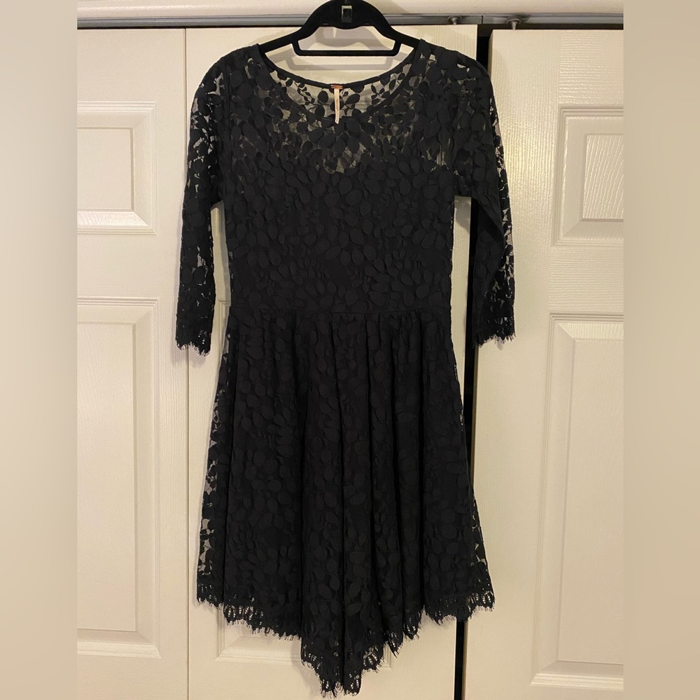 Free people black lace dress